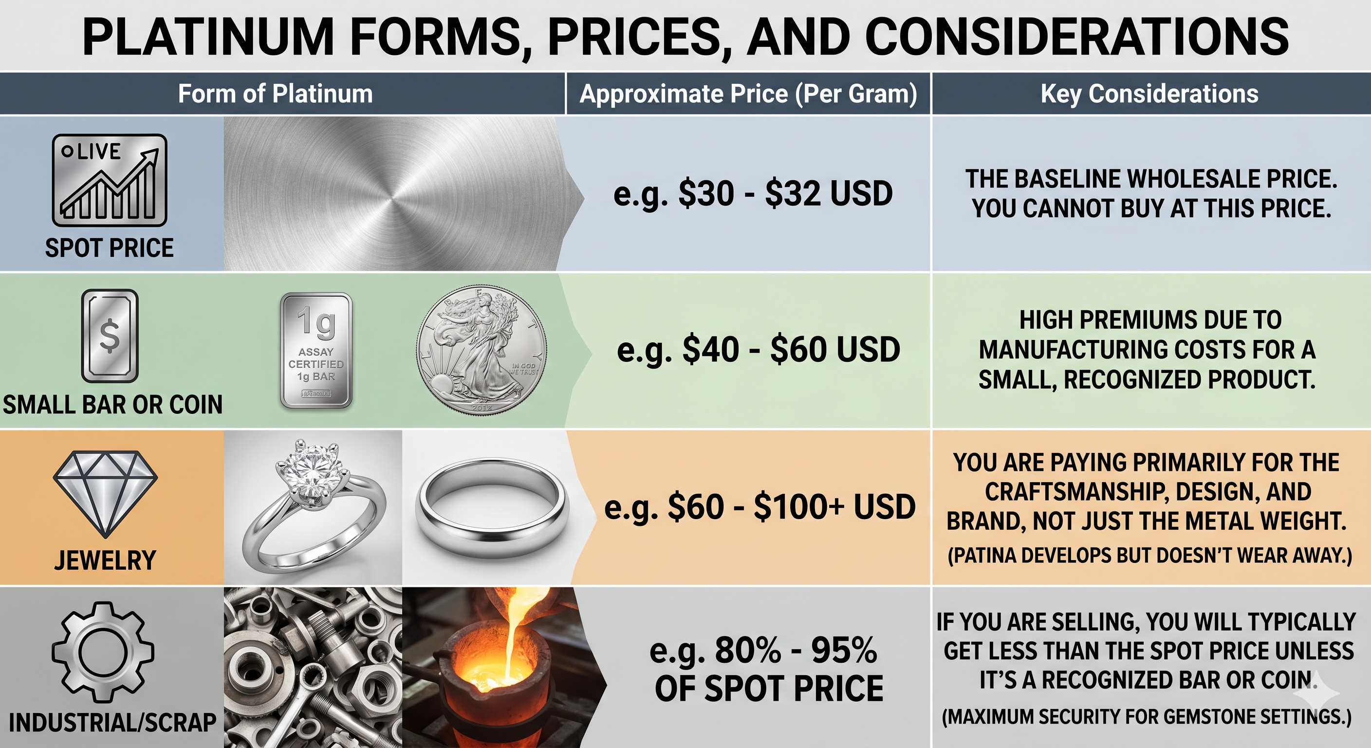 How Much Is 1g of Platinum
